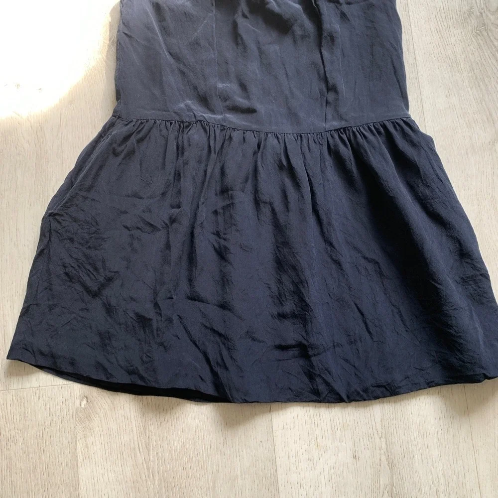 CREWCUTS‎ J.Crew Girls Sz 8 Black 100% Silk Sleeveless Drop Waist Dress LBD